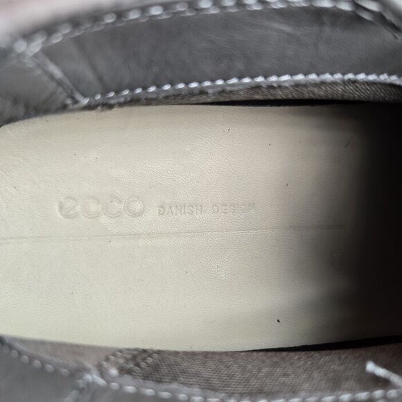 Ecco Gray Ankle Boots with Side Zipper - Picture 12 of 14